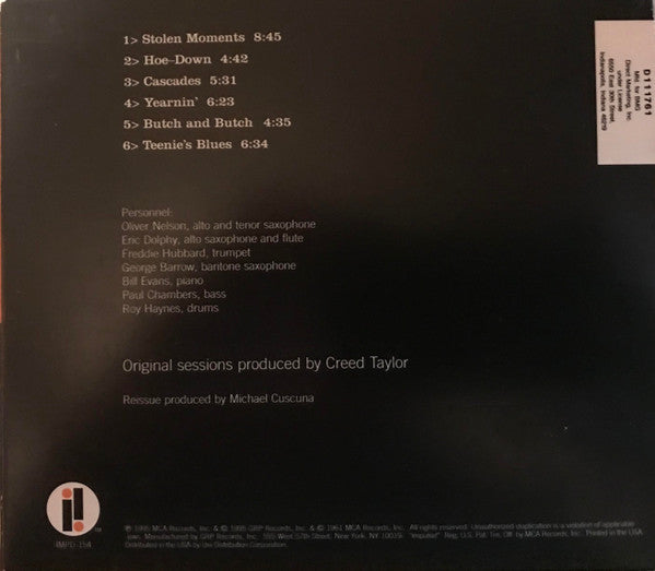 Oliver Nelson : The Blues And The Abstract Truth (CD, Club, RE)