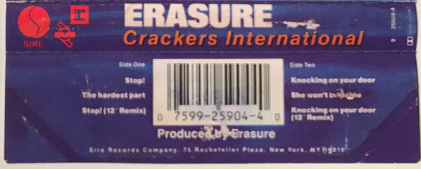 Erasure : Crackers International (Cass, EP, Whi)