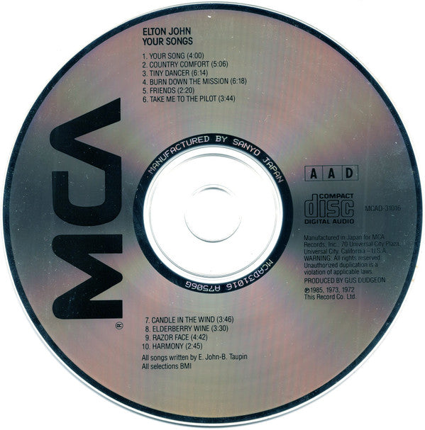 Elton John : Your Songs (CD, Comp)