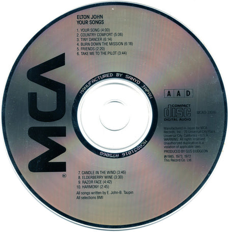 Elton John : Your Songs (CD, Comp)
