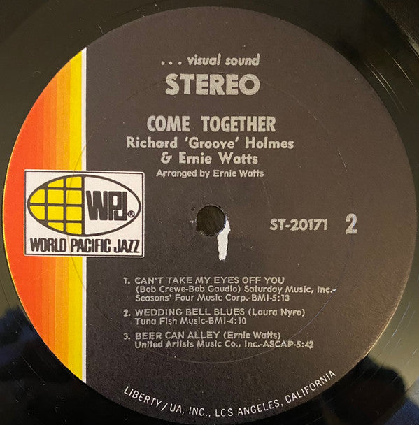 Richard "Groove" Holmes And Ernie Watts : Come Together (LP, Album)