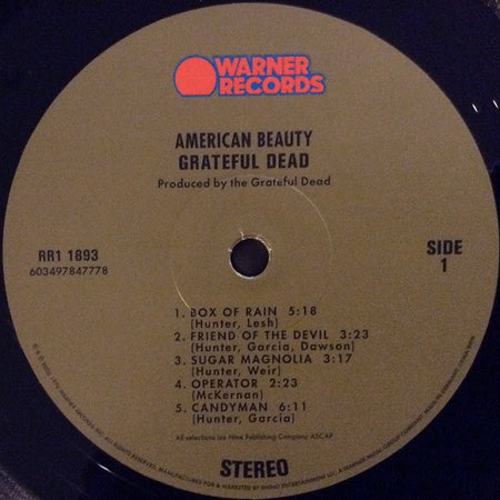The Grateful Dead : American Beauty (LP, Album, RE, 50t)