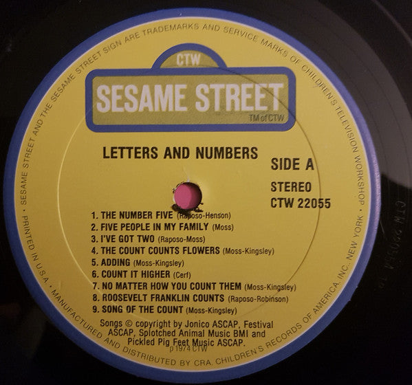 Sesame Street : Letters And Numbers (LP, Album)