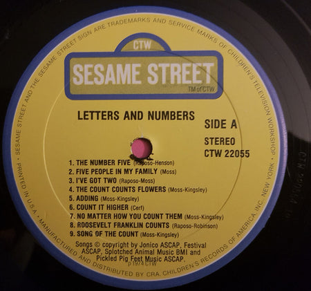 Sesame Street : Letters And Numbers (LP, Album)