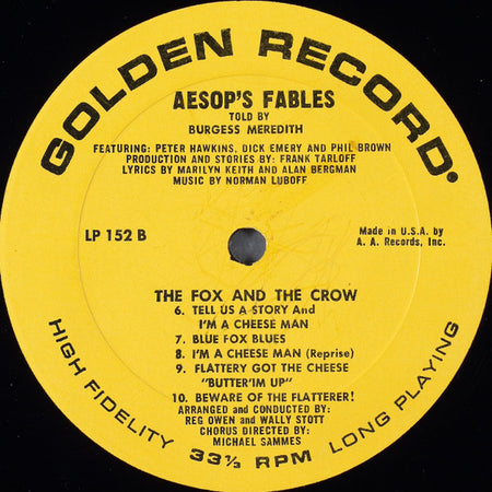 Burgess Meredith : Aesop's Fables (LP, Album)