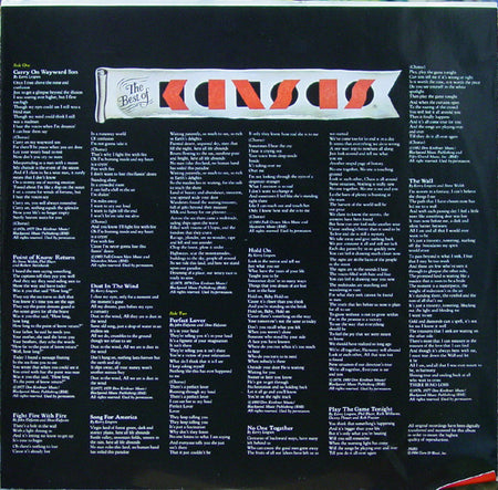 Kansas (2) : The Best Of Kansas (LP, Comp, Car)