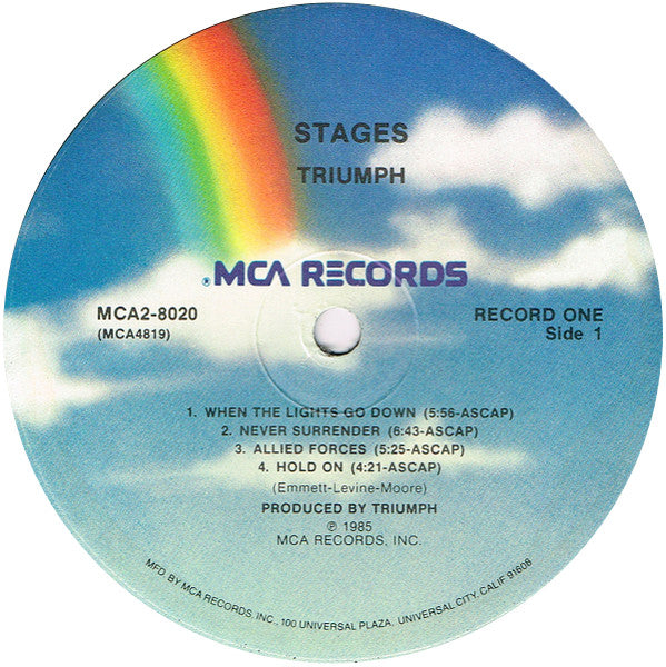 Triumph (2) : Stages (2xLP, Album, Gat)