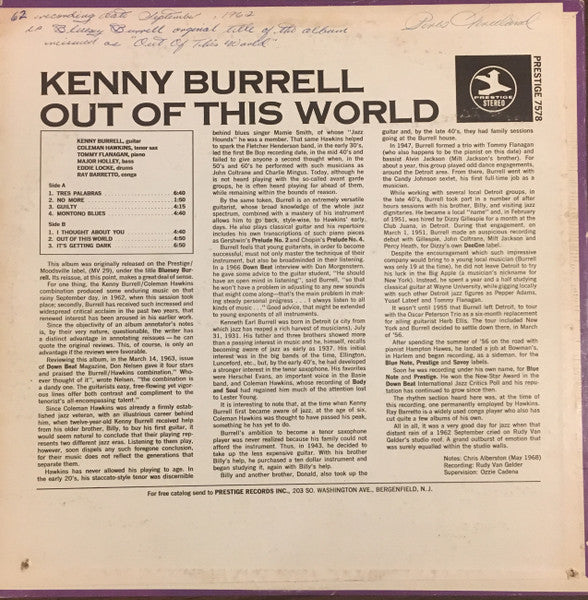 Kenny Burrell : Out Of This World (LP, Album, RE)