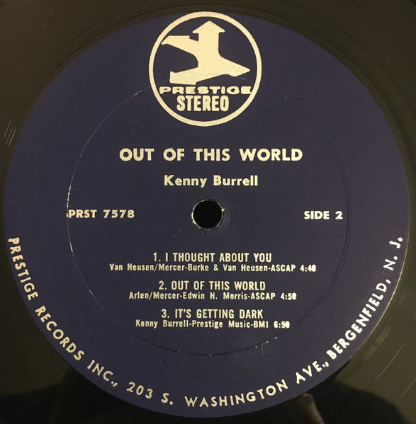 Kenny Burrell : Out Of This World (LP, Album, RE)