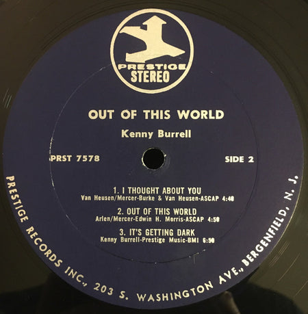 Kenny Burrell : Out Of This World (LP, Album, RE)