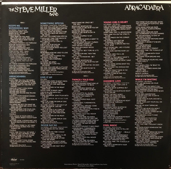 The Steve Miller Band* : Abracadabra (LP, Album, Club, Col)