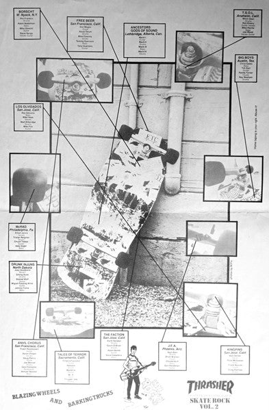 Various : Blazing Wheels And Barking Trucks - Skate Rock Vol. 2 (LP, Comp)