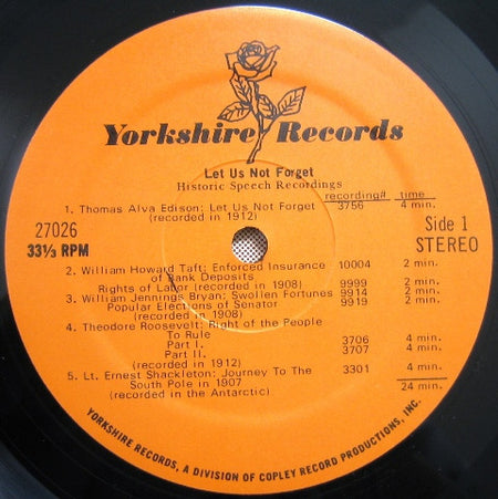 Various : Let Us Not Forget: A Tribute To The Phonograph (LP, Comp)