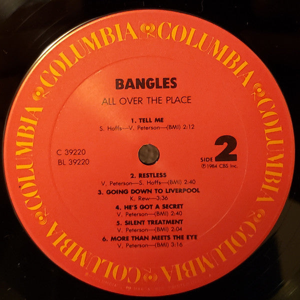 Bangles : All Over The Place (LP, Album, RE, Car)