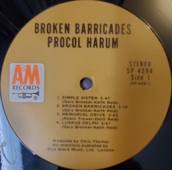 Procol Harum : Broken Barricades (LP, Album, Uni)