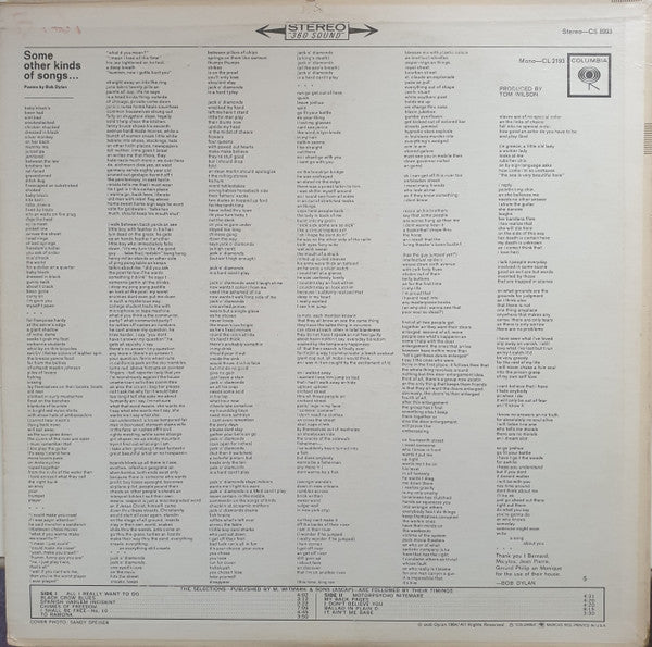 Bob Dylan : Another Side Of Bob Dylan (LP, Album, San)