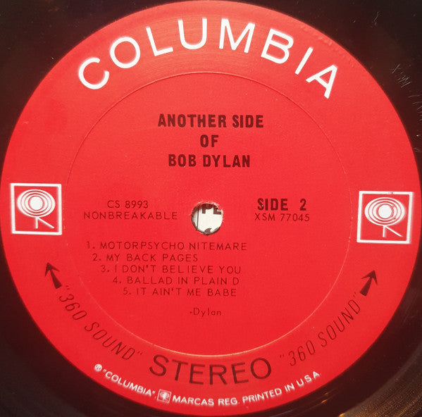 Bob Dylan : Another Side Of Bob Dylan (LP, Album, San)