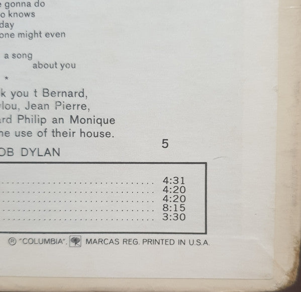 Bob Dylan : Another Side Of Bob Dylan (LP, Album, San)