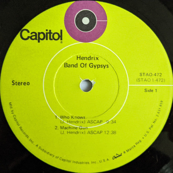 Jimi Hendrix : Band Of Gypsys (LP, Album, Jac)