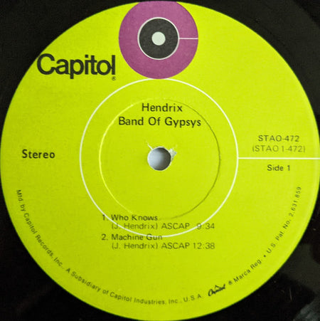 Jimi Hendrix : Band Of Gypsys (LP, Album, Jac)