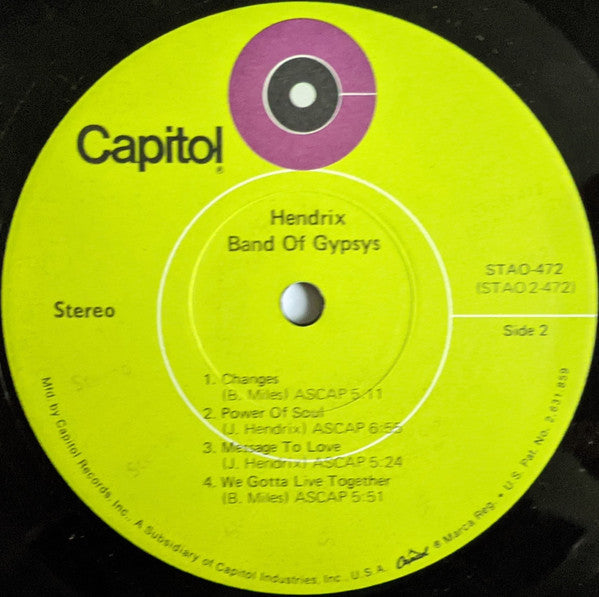 Jimi Hendrix : Band Of Gypsys (LP, Album, Jac)