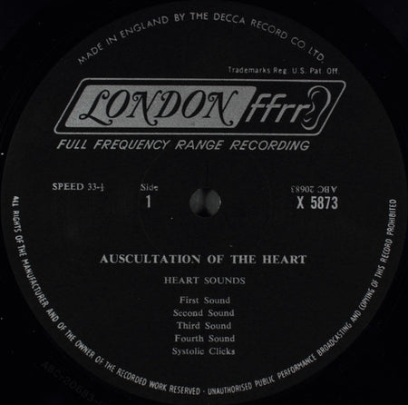 John Barlow (11) & Wendy Pocock : Auscultation Of The Heart (LP, Mono)