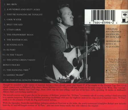 Marty Robbins : Gunfighter Ballads And Trail Songs (CD, Album, RE, RM)