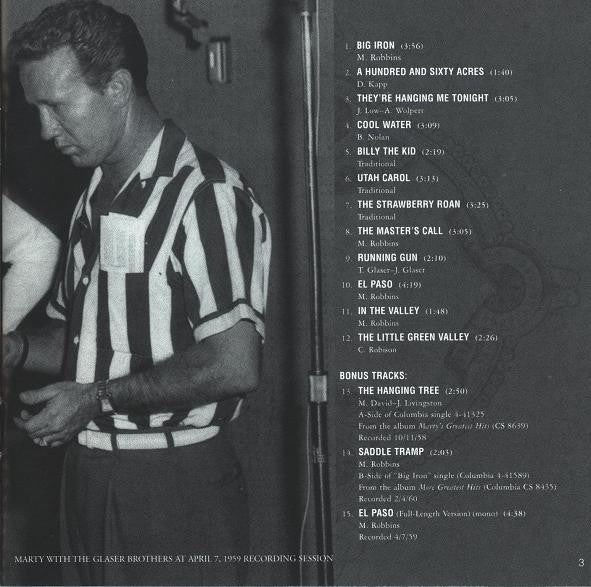 Marty Robbins : Gunfighter Ballads And Trail Songs (CD, Album, RE, RM)