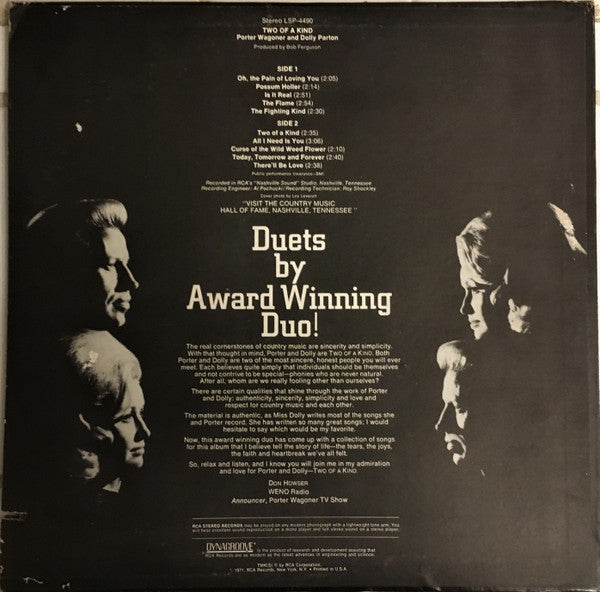 Porter Wagoner And Dolly Parton : Two Of A Kind (LP, Album, Roc)