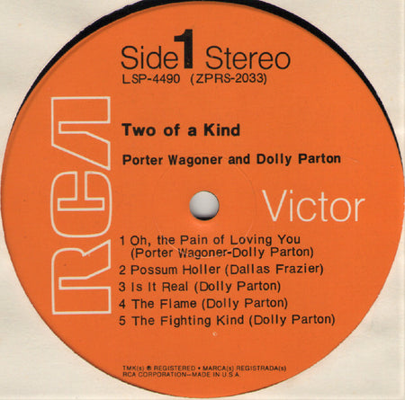 Porter Wagoner And Dolly Parton : Two Of A Kind (LP, Album, Roc)