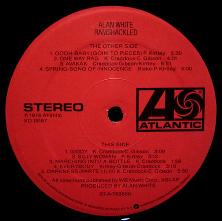 Alan White : Ramshackled (LP, Album, PRC)