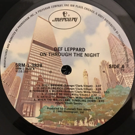 Def Leppard : On Through The Night (LP, Album, PRC)
