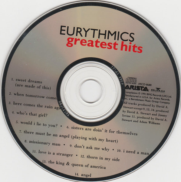 Eurythmics : Greatest Hits (CD, Comp, RP)