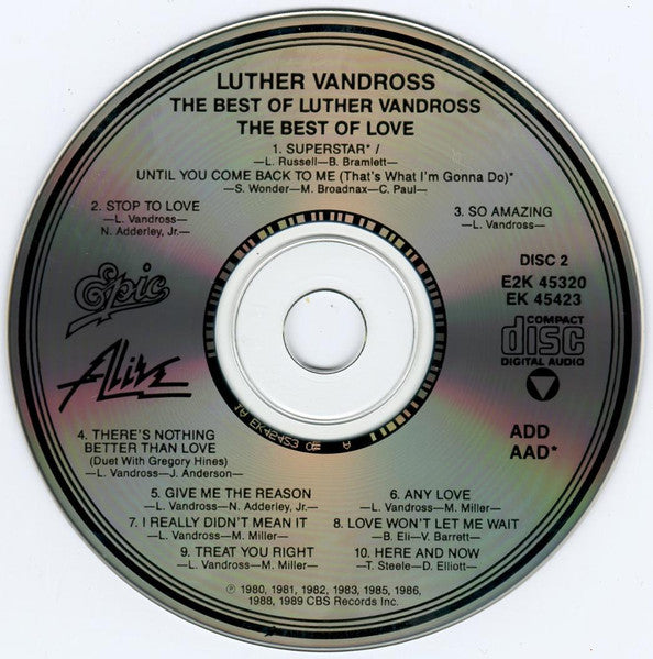 Luther Vandross : The Best Of Luther Vandross...The Best Of Love (2xCD, Comp, RM)