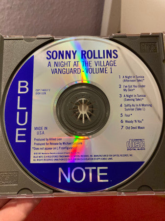 Sonny Rollins : A Night At The "Village Vanguard" • Volume 1 (CD, Album, Mono)