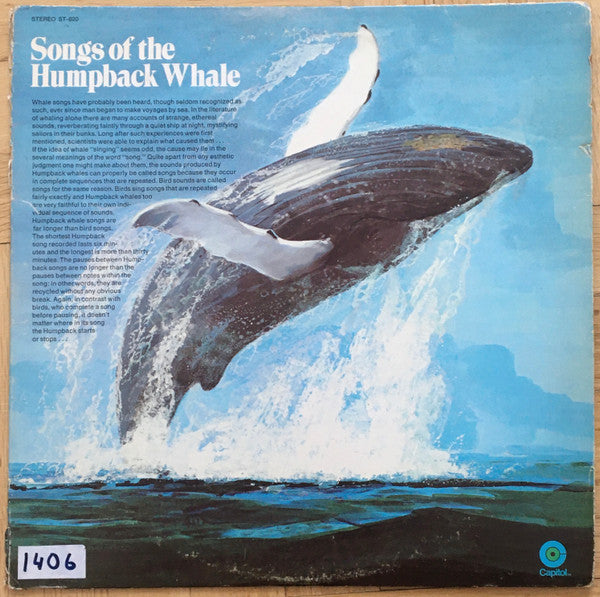 Humpback Whale : Songs Of The Humpback Whale (LP, Album, RE, Ora)
