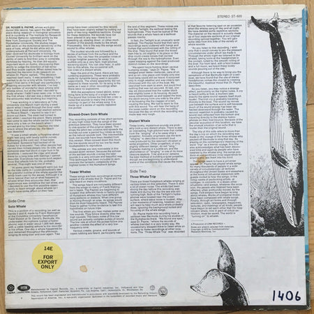 Humpback Whale : Songs Of The Humpback Whale (LP, Album, RE, Ora)