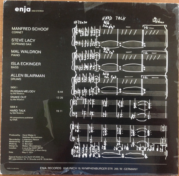 Mal Waldron Quintet : Hard Talk (LP, Album)