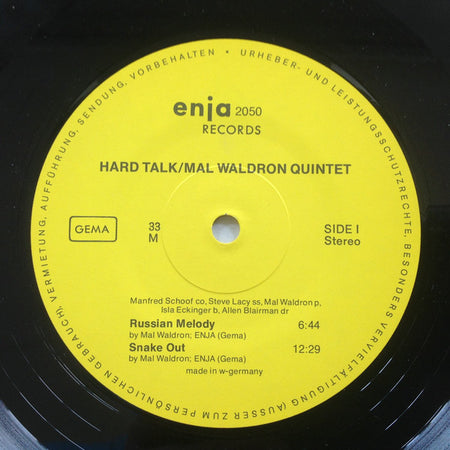 Mal Waldron Quintet : Hard Talk (LP, Album)