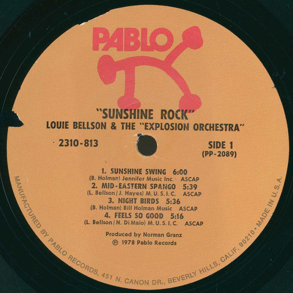 The Louie Bellson Drum Explosion : Sunshine Rock (LP, Album)