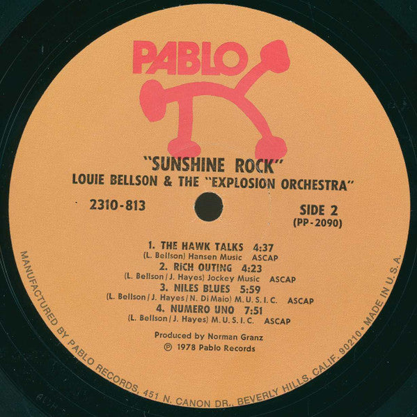 The Louie Bellson Drum Explosion : Sunshine Rock (LP, Album)