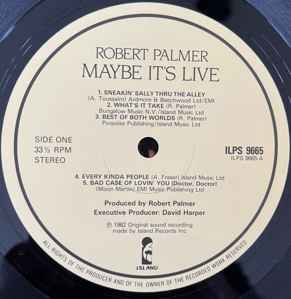 Robert Palmer : Maybe It's Live (LP, Album)