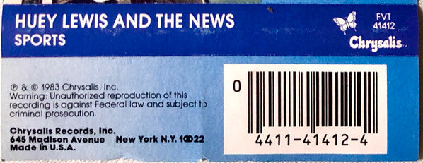 Huey Lewis & The News : Sports (Cass, Album, Mat)