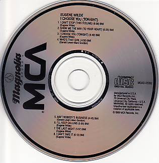 Eugene Wilde : I Choose You (Tonight) (CD, Album)