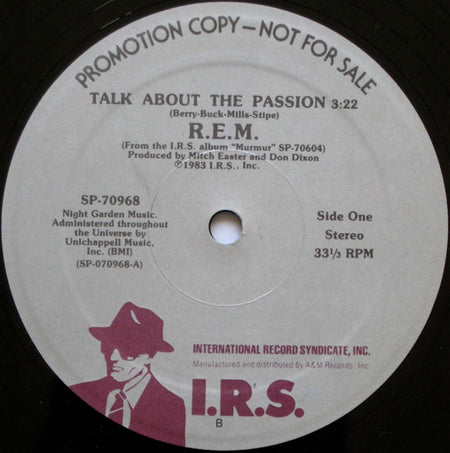 R.E.M. : Talk About The Passion (12", Promo)