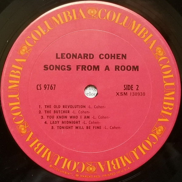Leonard Cohen : Songs From A Room (LP, Album, RE, Ter)