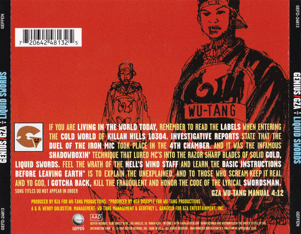 The Genius / GZA : Liquid Swords (CD, Album, RE, UNI)