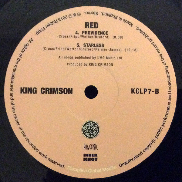 King Crimson : Red (LP, Album, RE, 200)