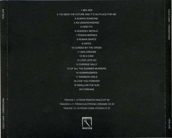 Cold Cave : Cremations (CD, Comp)