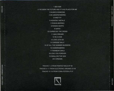 Cold Cave : Cremations (CD, Comp)